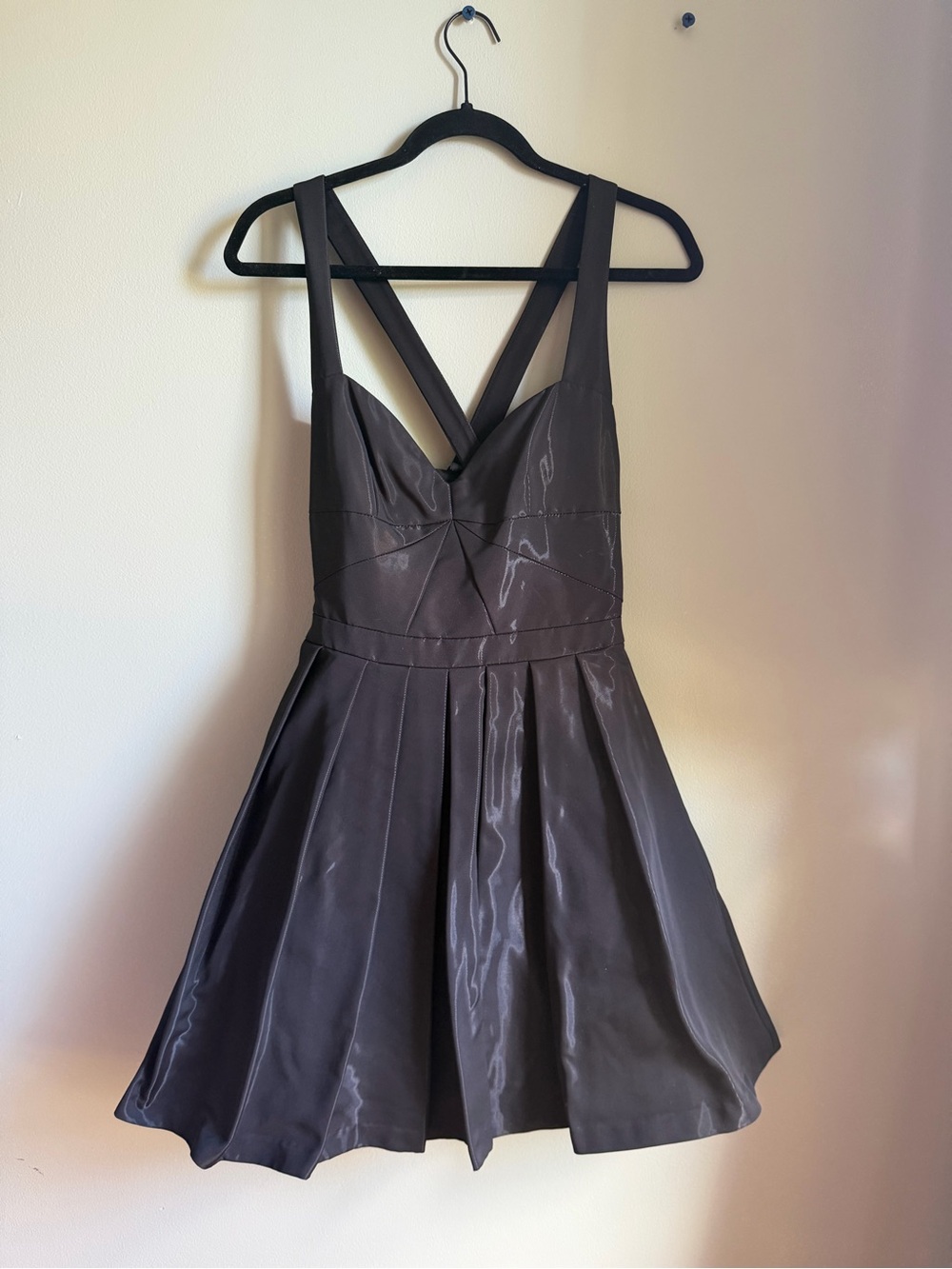 Nicole Miller Black Fit & Flare Cocktail Dress Crisscross Back - size 2-4